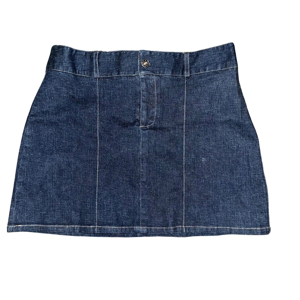 My Michelle Denim Skirt Womens Size 7 8‎ Blue A Line Mini Jean Skirt Casual